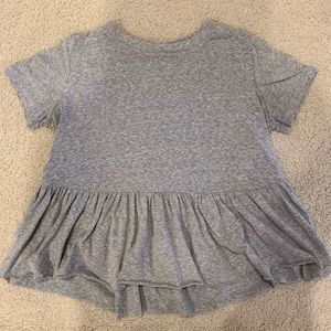 Gray Short Sleeve Top